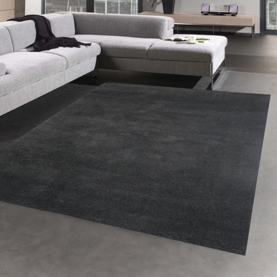 Unidesign Teppich passend für viele Zimmer in schwarz