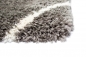 Preview: Shaggy Teppich Flokati Hochflor Rauten grau creme