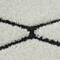 Preview: Abstrakter flauschiger Rautenteppich für Flur & Diele
