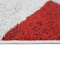Preview: Modern abstrakter Wellen-Karo Designerteppich in rot anthrazit