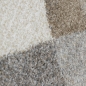 Preview: Modern abstrakter Wellen-Karo Designerteppich in beige anthrazit