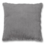 Preview: Dunkel-flauschiges Kissen für Couch & Bett • in anthrazit