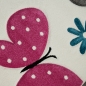 Preview: Farbenfroher Schmetterling-Teppich für Kinderzimmer in creme
