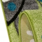 Preview: Bunt Kinderzimmer-Teppich mit Schmetterling-Design in grün