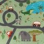 Preview: Kinderteppich Safari / Straße Spielteppich waschbar grün