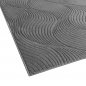 Preview: Schöner warmer Teppich mit elegantem Wellenmuster in anthrazit
