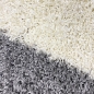 Preview: Langflor-Teppich mit Kariertem Muster in Flieder, Grau und Creme