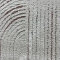 Preview: Wohnzimmer Teppich 3d-Effekt mit gestreiftem Muster in Creme Grau