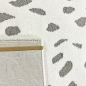 Preview: Kinderzimmer Teppich Weich Leopard 3D-Effekt allergikergeeignet in creme grau