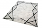 Preview: Teppich Wollteppich Marmorteppich geometrisches Muster beige creme schwarz
