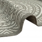 Preview: Runder Indoor- & Outdoorteppich im Mandala-Design – Grau und Creme, vielseitig einsetzbar