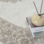 Preview: Zeitloser Teppich Schlafzimmer mit traditionellem Design in Beige Creme