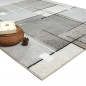 Preview: Moderner Teppich mit geometrischem Muster – Beige, Grau & Schwarz – Weich & pflegeleicht