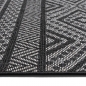 Preview: In- & Outdoorteppich im Ethno-Design – Modernes Muster in Anthrazit-Creme