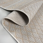 Preview: Moderner In- & Outdoorteppich – Ethno-Design mit geometrischem Muster in Beige-Gelb