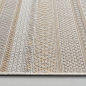 Preview: Moderner In- & Outdoorteppich – Ethno-Design mit geometrischem Muster in Beige-Gelb