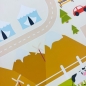 Preview: Kinderteppich pflegeleicht rutschfest mit Stadt Motiv in Beige