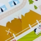 Preview: Kinderteppich pflegeleicht rutschfest mit Stadt Motiv in Beige