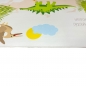 Preview: Kinderteppich im Dinomuster mit T-Rex Stegosaurus in Beige
