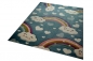 Preview: Kinderteppich Kinderzimmerteppich Babyteppich Regenbogen und Wolken blau