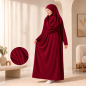 Preview: Rotes Gebetsgewand mit langem Schnitt und Stoffbeutel