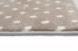 Preview: Kinderteppich Kinderzimmer Spiel Teppich Punkte Herz Stern Design braun beige grau