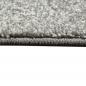 Preview: Wohnzimmerteppich Designer Teppich modern kurzflor vintage seitlich gekettelt in grau creme