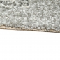 Preview: Wohnzimmerteppich Designer Teppich modern kurzflor vintage seitlich gekettelt in grau creme