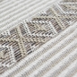 Preview: Indoor & Outdoor Sisal Teppich Balkon Küche Terrasse Wohnzimmer gestreiftes Rauten Diamanten Design beigefarben