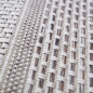 Preview: Indoor & Outdoor Sisal Teppich Balkon Küche Terrasse Wohnzimmer gestreiftes Rauten Diamanten Design beigefarben