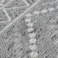 Preview: Sisal Teppich indoor & outdoor Terrasse Balkon Wohnzimmer Küche Zickzack Rauten Design in grau