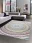 Preview: Teppich modern Wohnzimmer Teppich Regenbogen gepunktet bunt pastell