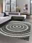 Preview: Teppich modern Wohnzimmer Teppich gepunktet grau schwarz