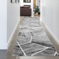 Preview: Teppich modern Wohnzimmerteppich geometrisches Muster grau