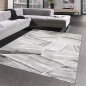 Preview: Teppich modern Wohnzimmerteppich geometrisches Muster grau