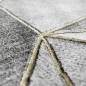 Preview: Teppich Wohnzimmer Designerteppich geometrisches Muster grau gold
