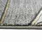 Preview: Teppich Wohnzimmer Designerteppich geometrisches Muster grau gold