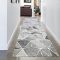 Preview: Teppich Wohnzimmer Designerteppich geometrisches Muster grau