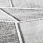 Preview: Teppich Wohnzimmer Designerteppich geometrisches Muster grau