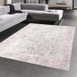 Preview: Modern klassischer Teppich mit schönen Blumen & Pflanzenverzierungen in pink creme