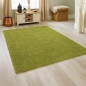 Preview: Moderner Hochflor Teppich in Moosgrün – stilvolles Design und angenehme Haptik