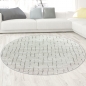 Preview: Wohnzimmer Teppich Schlafzimmer weich Strichmuster - creme mit grauen Streifen