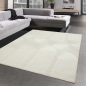 Preview: Moderner Recycling-Teppich • ovale Linienformen • in creme