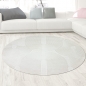 Preview: Wohnzimmerteppich Schlafzimmerteppich Recycle mit modernen ovalen Formen liniert in beige