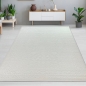 Preview: Recycle Teppich mit modernen ovalen Formen liniert in creme
