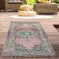 Preview: Teppich Outdoor Orientteppich Wohnzimmerteppich Ornamente in rosa