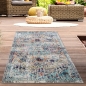 Preview: Teppich Outdoor Orientteppich Ornamente Wohnzimmerteppich Vintage in grau blau