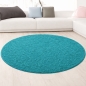 Preview: Moderner Hochflor Teppich in Aqua-Türkis – stilvolles Design und angenehme Haptik