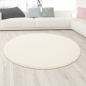 Preview: Shaggy Teppich in Creme – moderner Hochflor Teppich mit weicher Struktur und zeitlosem Design