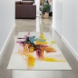 Preview: Bunter Designerteppich Wohnzimmer | abstrakt mehrfarbig creme gelb